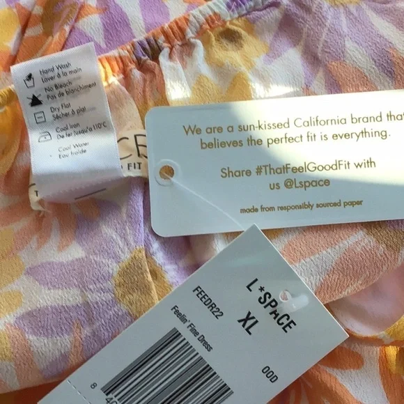 L*Space Feelin Fine Oopsie Daisy Coverup Dress size XLarge NWT - Picture 7 of 7